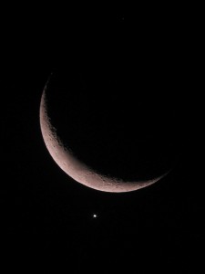 La Luna ocultando a Venus (8 de setiembre del 2013)